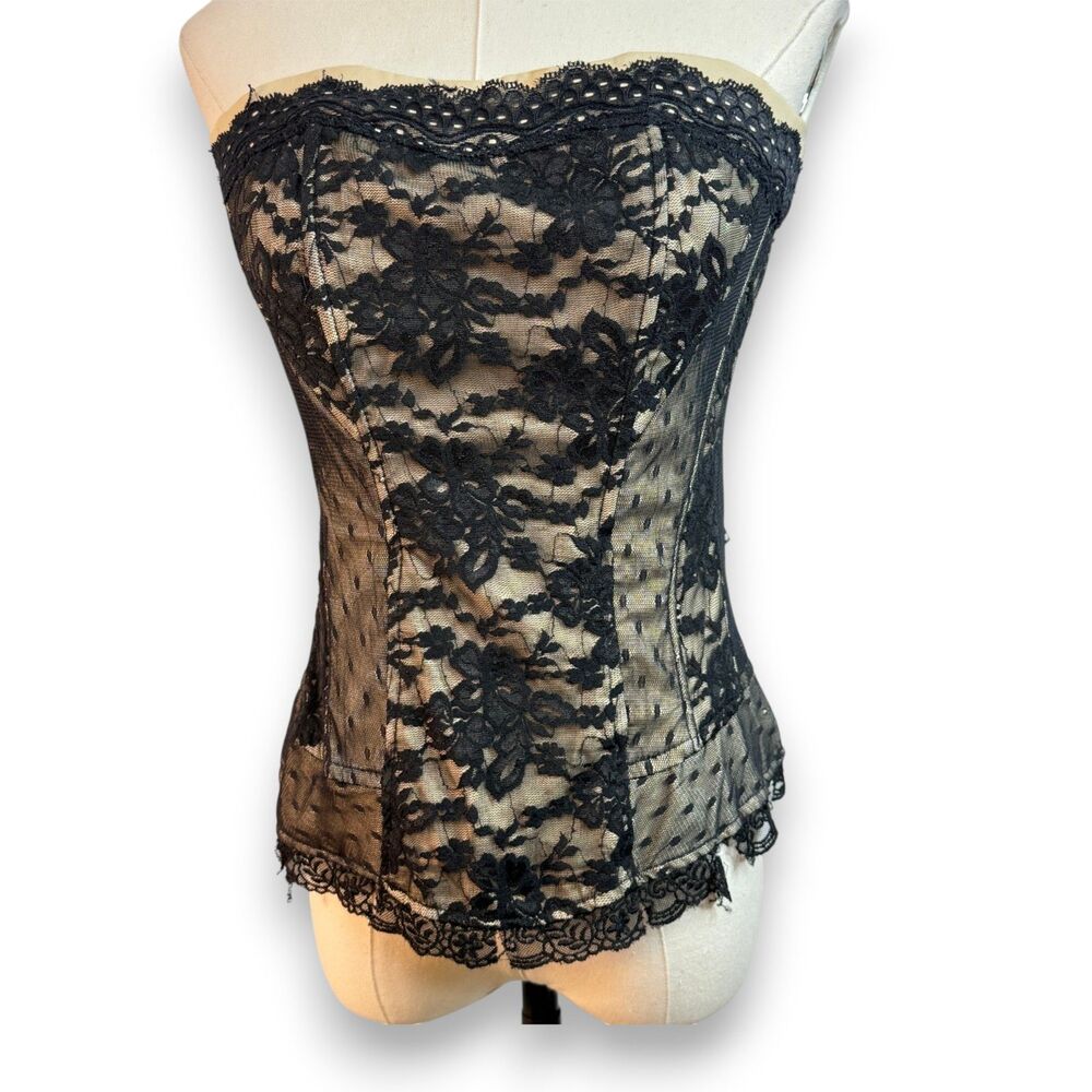 Tripp NYC | Black and Nude Lace Corset | As-Is | Sz S